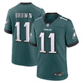 Philadelphia Eagles A.J. Brown Midnight Green Team Game Football Jersey