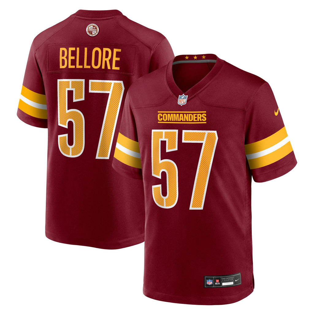 Washington Commanders Nick Bellore Burgundy Team Game Football Jersey