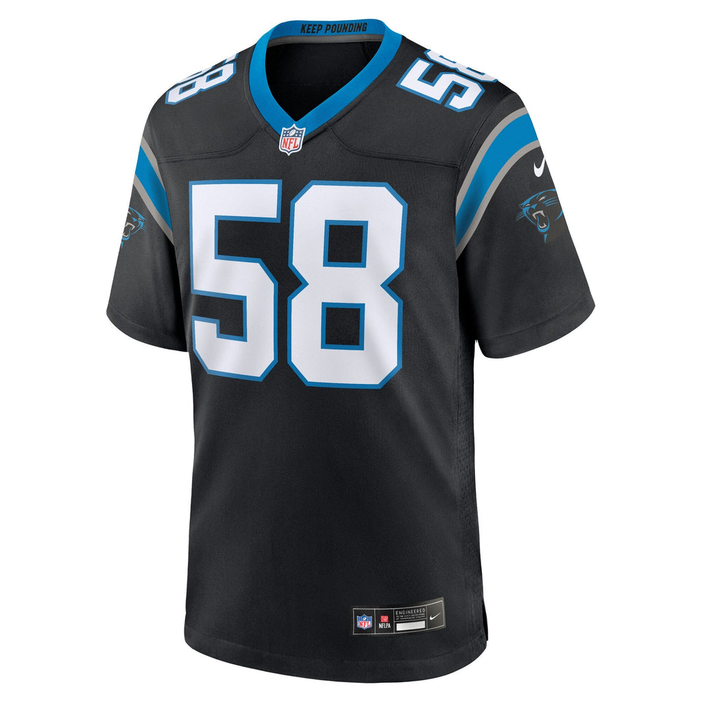 Carolina Panthers Thomas Davis Sr. Black Team Retired Game Football Jersey