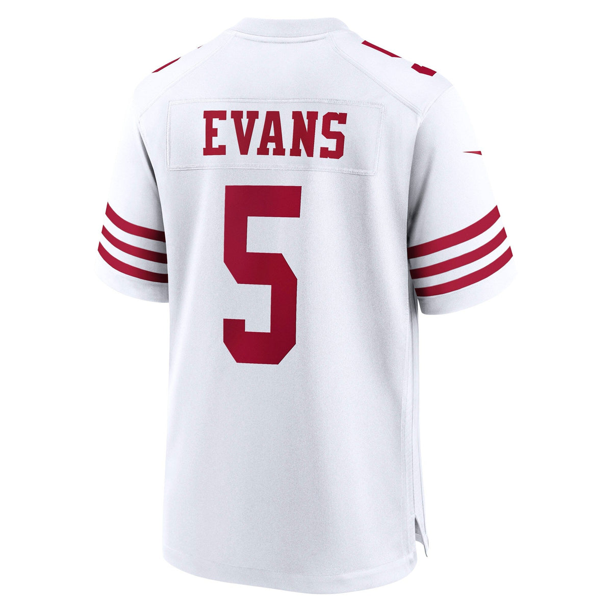 San Francisco 49ers Mike Evans White Game Football Jersey
