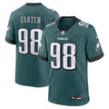 Philadelphia Eagles Jalen Carter Midnight Green Team Game Football Jersey