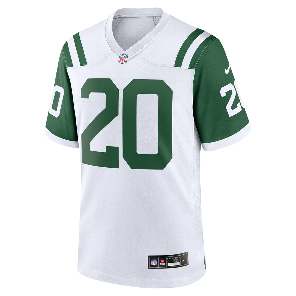 New York Jets Breece Hall White Classic Alternate Game Football Jersey