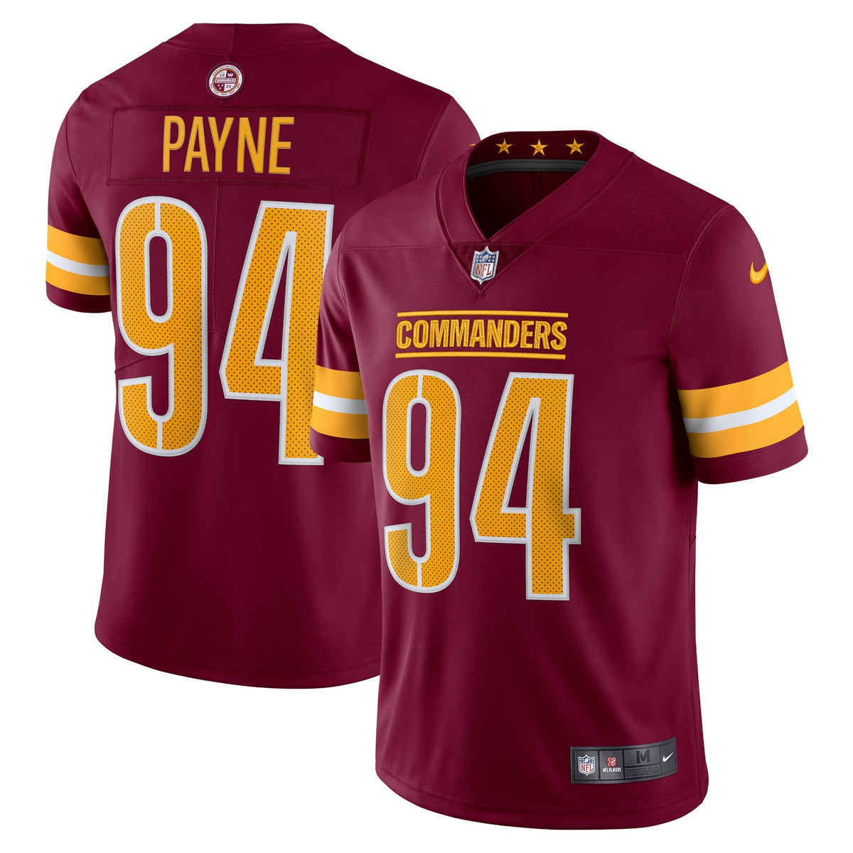 Washington Commanders Da'Ron Payne Burgundy Vapor Limited Football Jersey