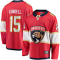 Florida Panthers Anton Lundell Red Home Breakaway Player Hockey Jersey