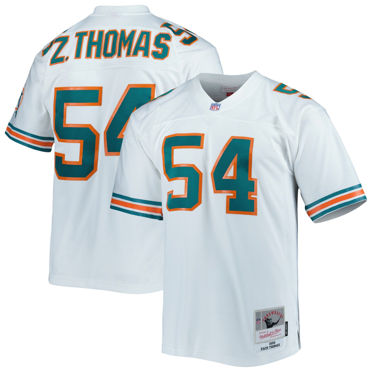 Miami Dolphins Zach Thomas White Legacy Replica Football Jersey