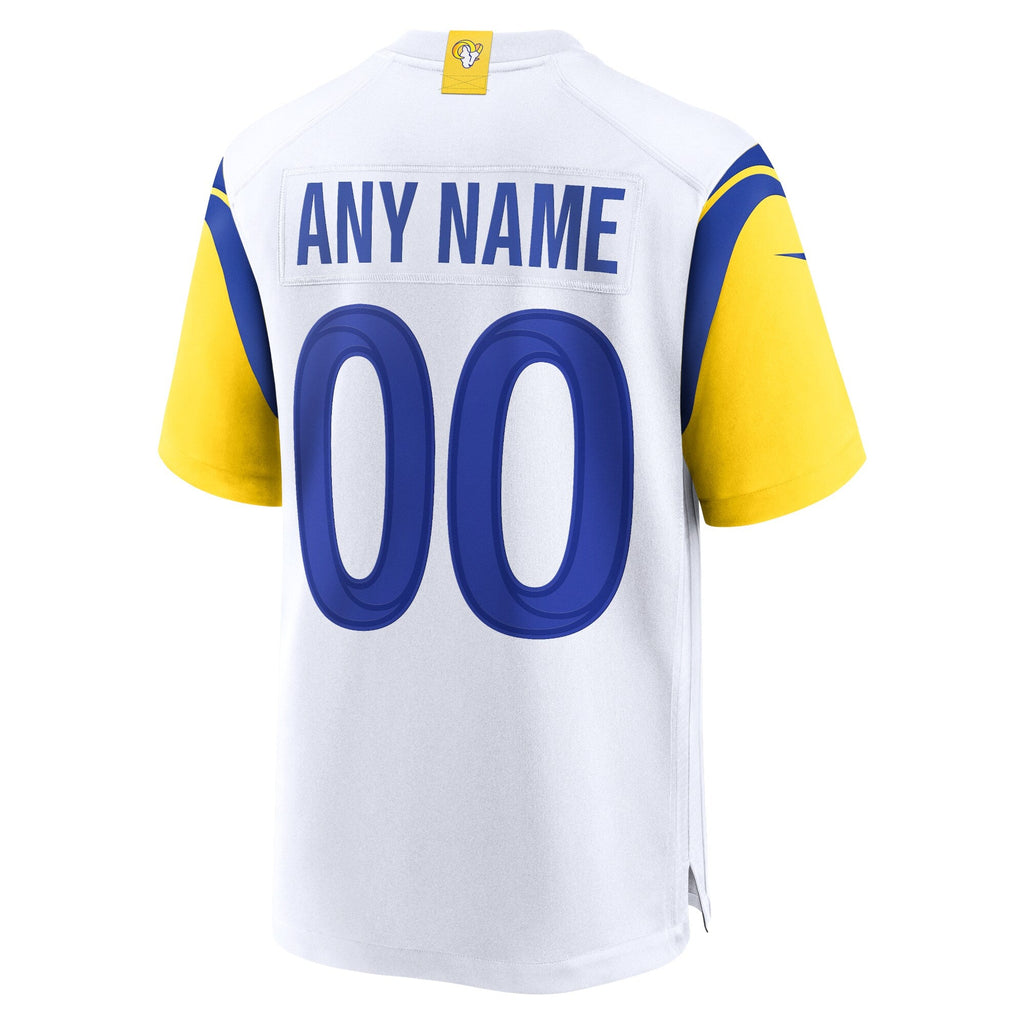 Los Angeles Rams White Alternate Custom Football Jersey