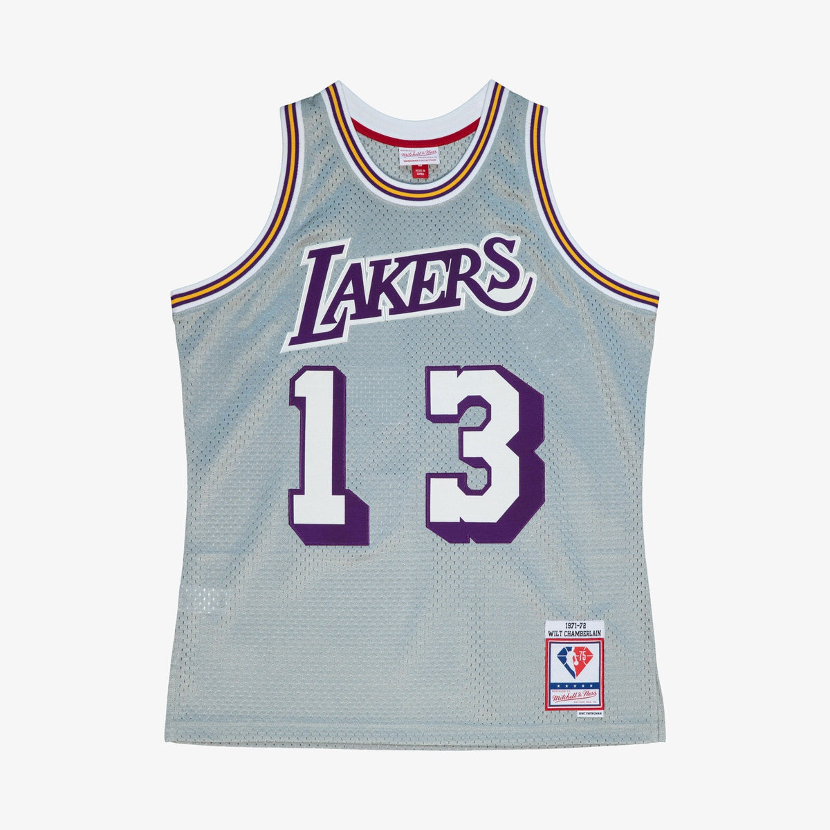Los Angeles Lakers 1971 75th Swingman Jersey - Silver - Style 204329779