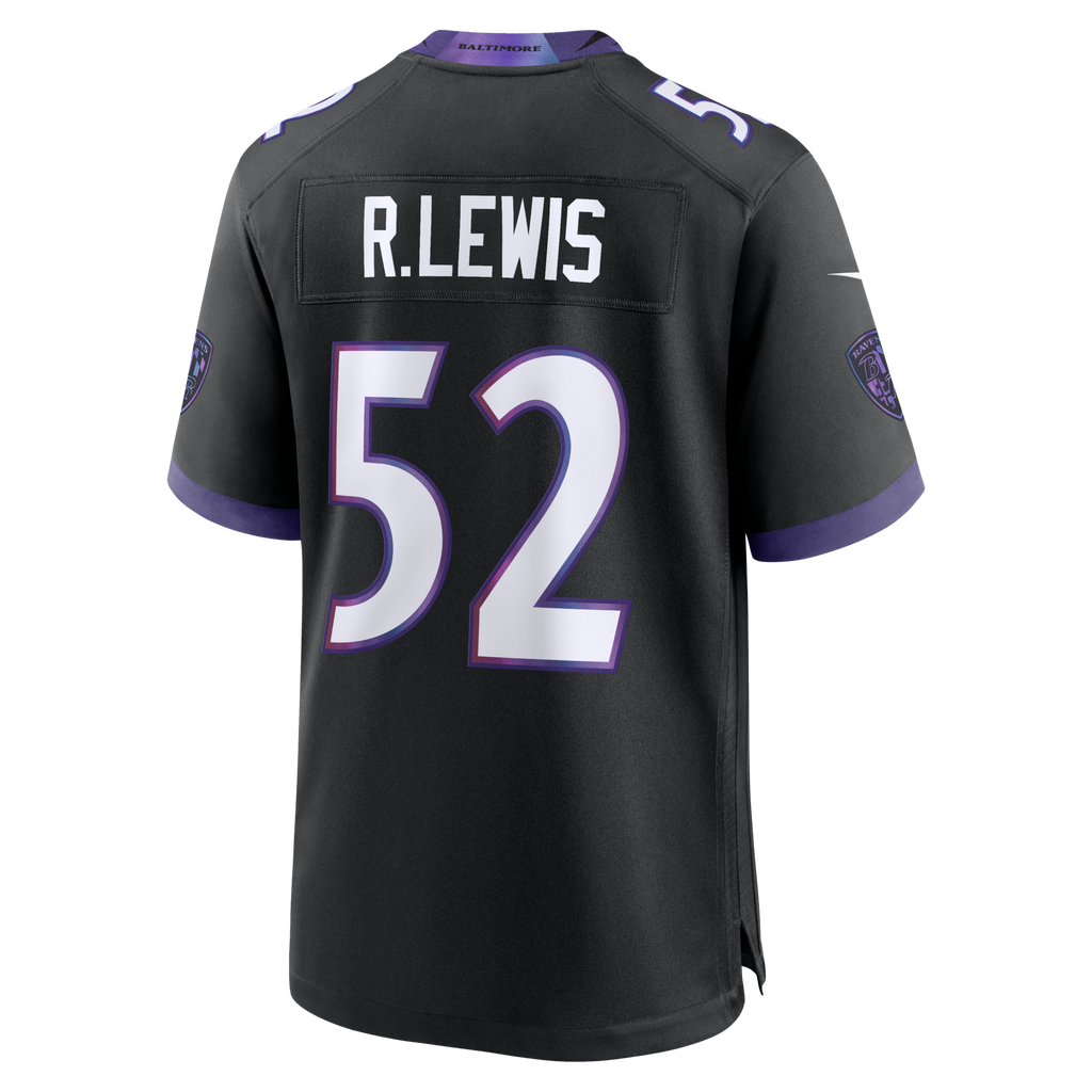 Baltimore Ravens Ray Lewis Black Alternate Retired Player Game Football Jersey