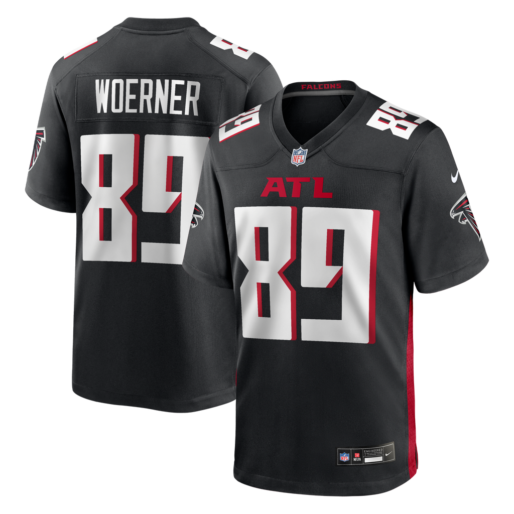 Atlanta Falcons Charlie Woerner Black Game Football Jersey