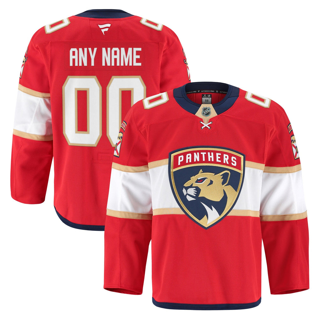 Florida Panthers Red Home Pro Custom Jersey