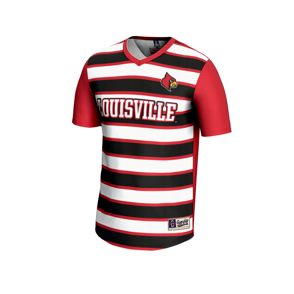 #1 Red Louisville Cardinals Lightweight Soccer Fashion Jersey