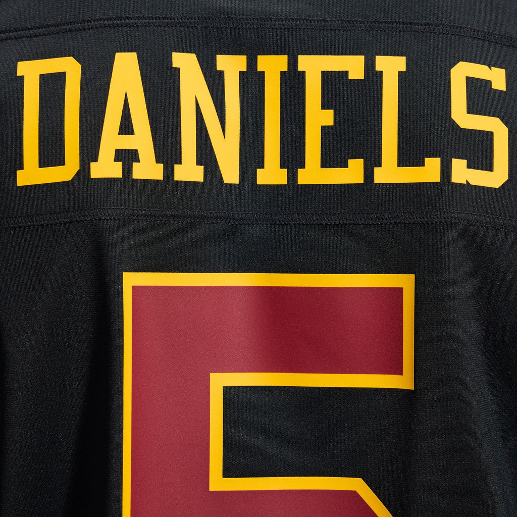 Hail Raiser Washington Commanders Jayden Daniels Black Alternate Game Football Jersey