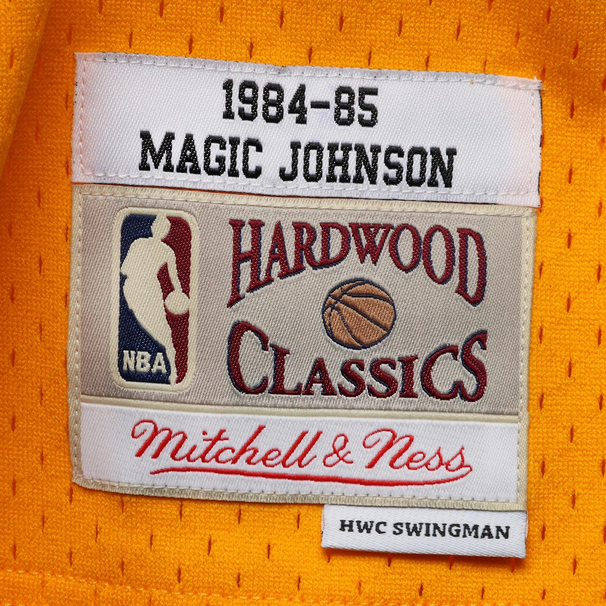 Magic Johnson Gold Los Angeles Lakers 1984-85 Hardwood Classics Swingman Jersey