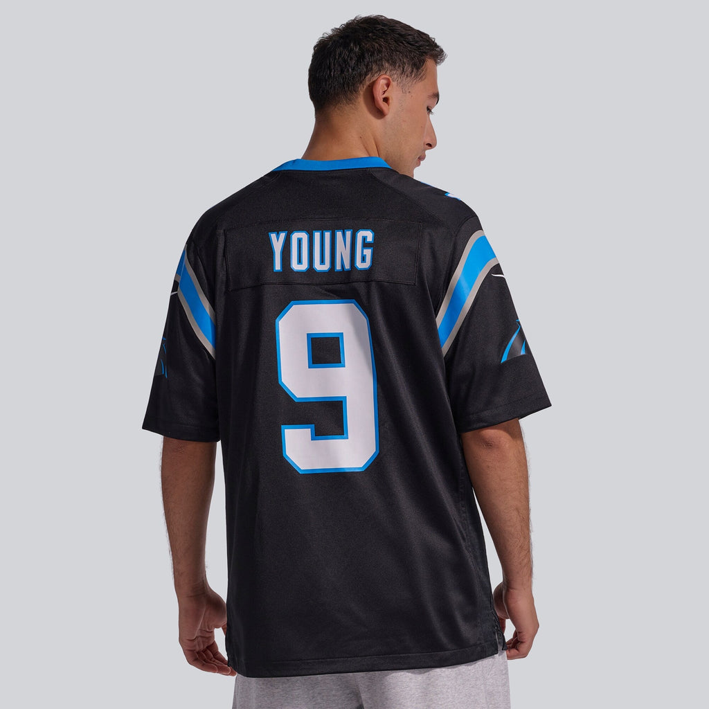 Carolina Panthers Bryce Young Black Team Game Football Jersey