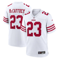 San Francisco 49ers Christian McCaffrey White Game Player Football Jersey