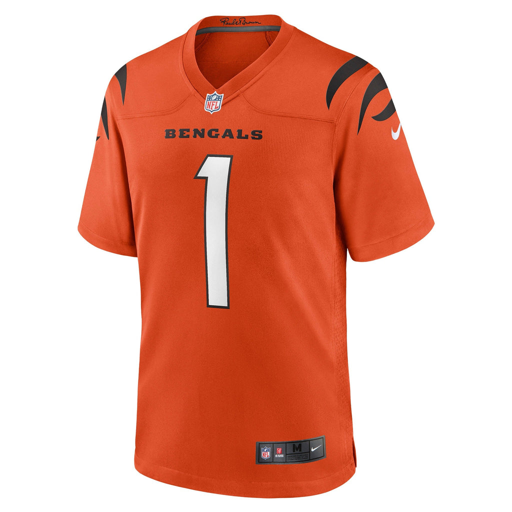 Cincinnati Bengals Ja'Marr Chase Orange Alternate Game Football Jersey