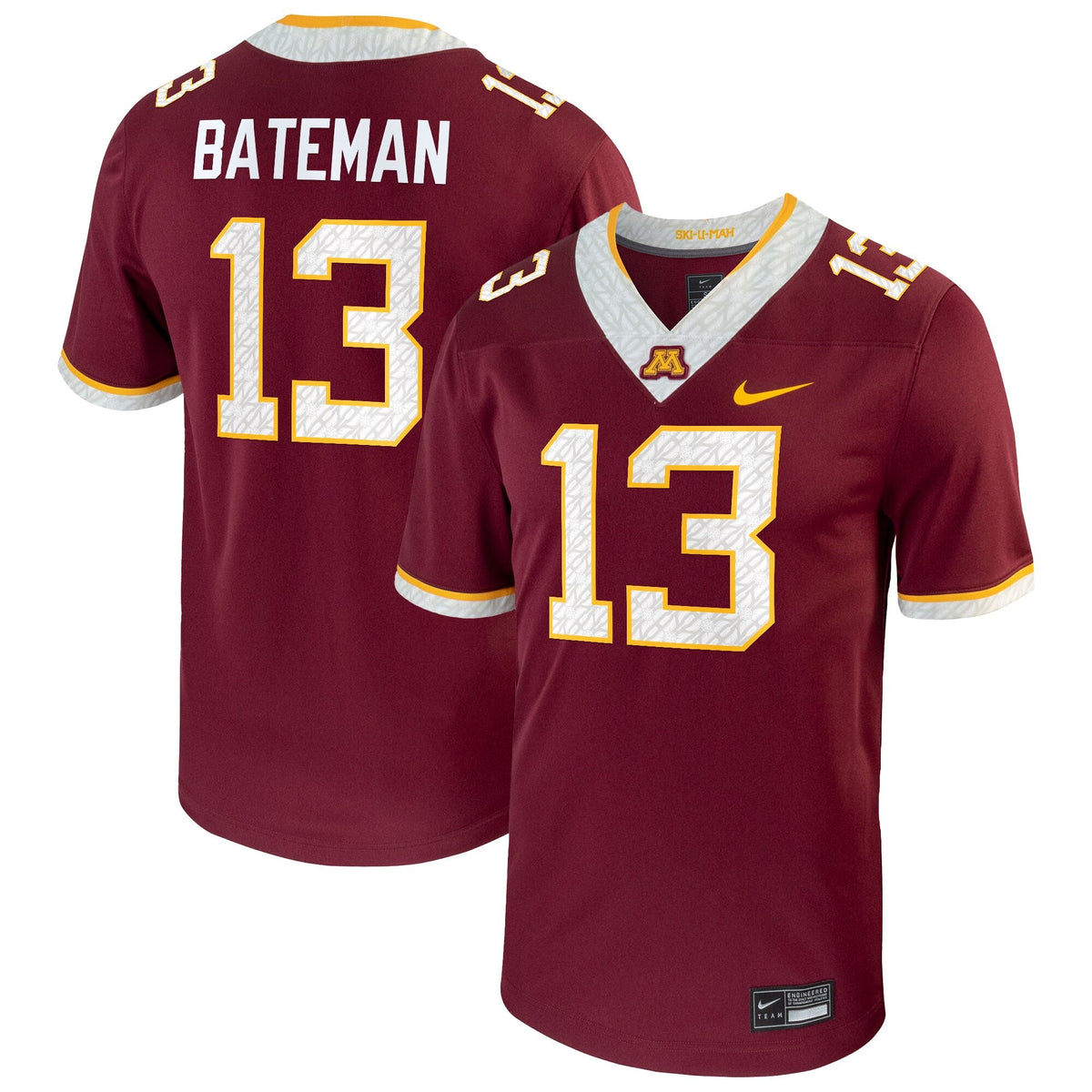 Rashod Bateman Maroon Minnesota Golden Gophers Player Game Jersey
