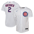 Male Chicago Cubs Nico Hoerner White Home Replica Baseball Jersey