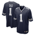 Dallas Cowboys Number 1 Dad Navy Game Football Jersey