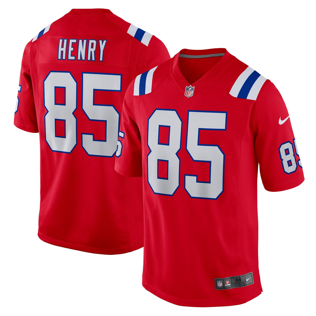 New England Patriots Hunter Henry Red Game Alternate Football Jersey