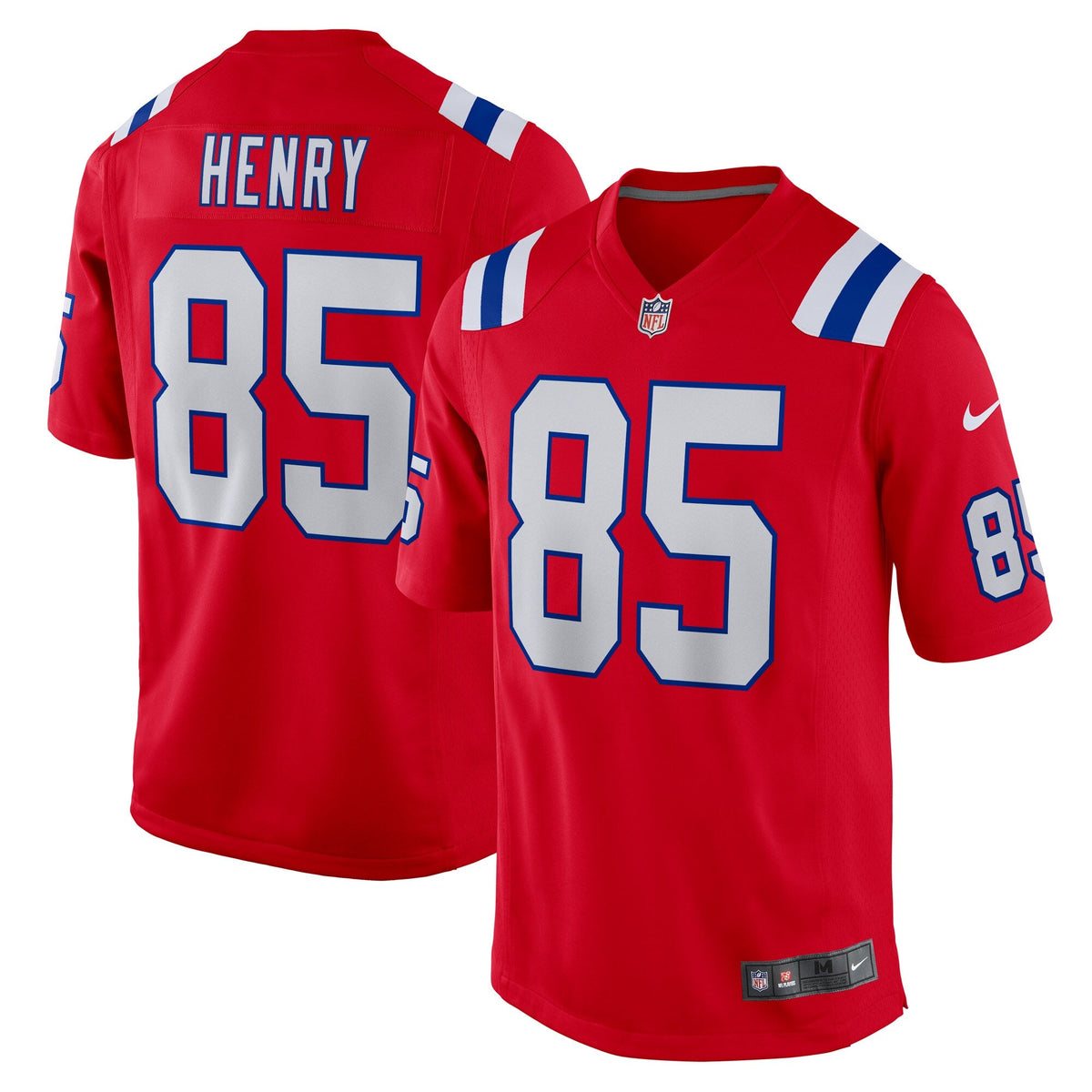 New England Patriots Hunter Henry Red Game Alternate Football Jersey