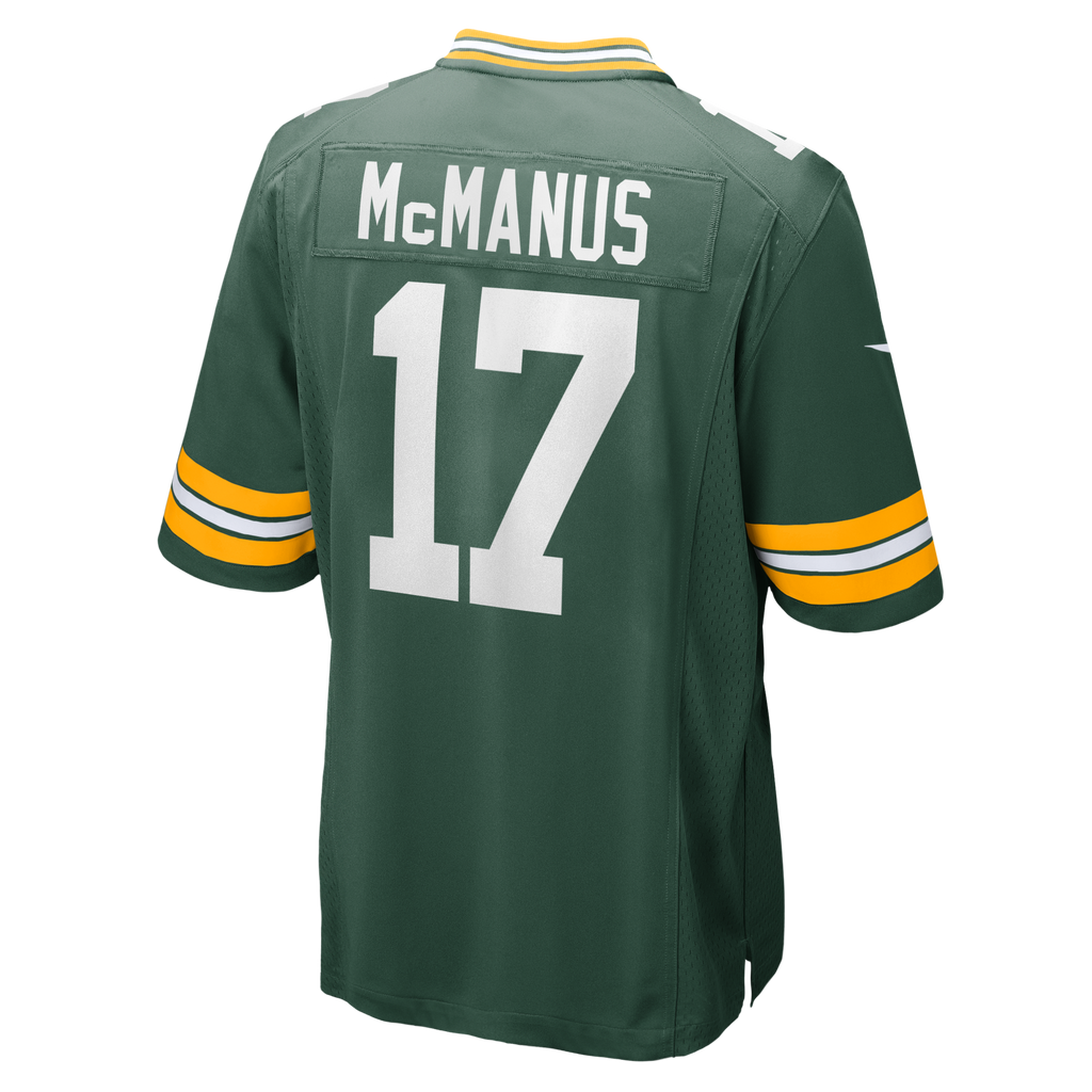 Green Bay Packers Brandon McManus Green Team Game Football Jersey