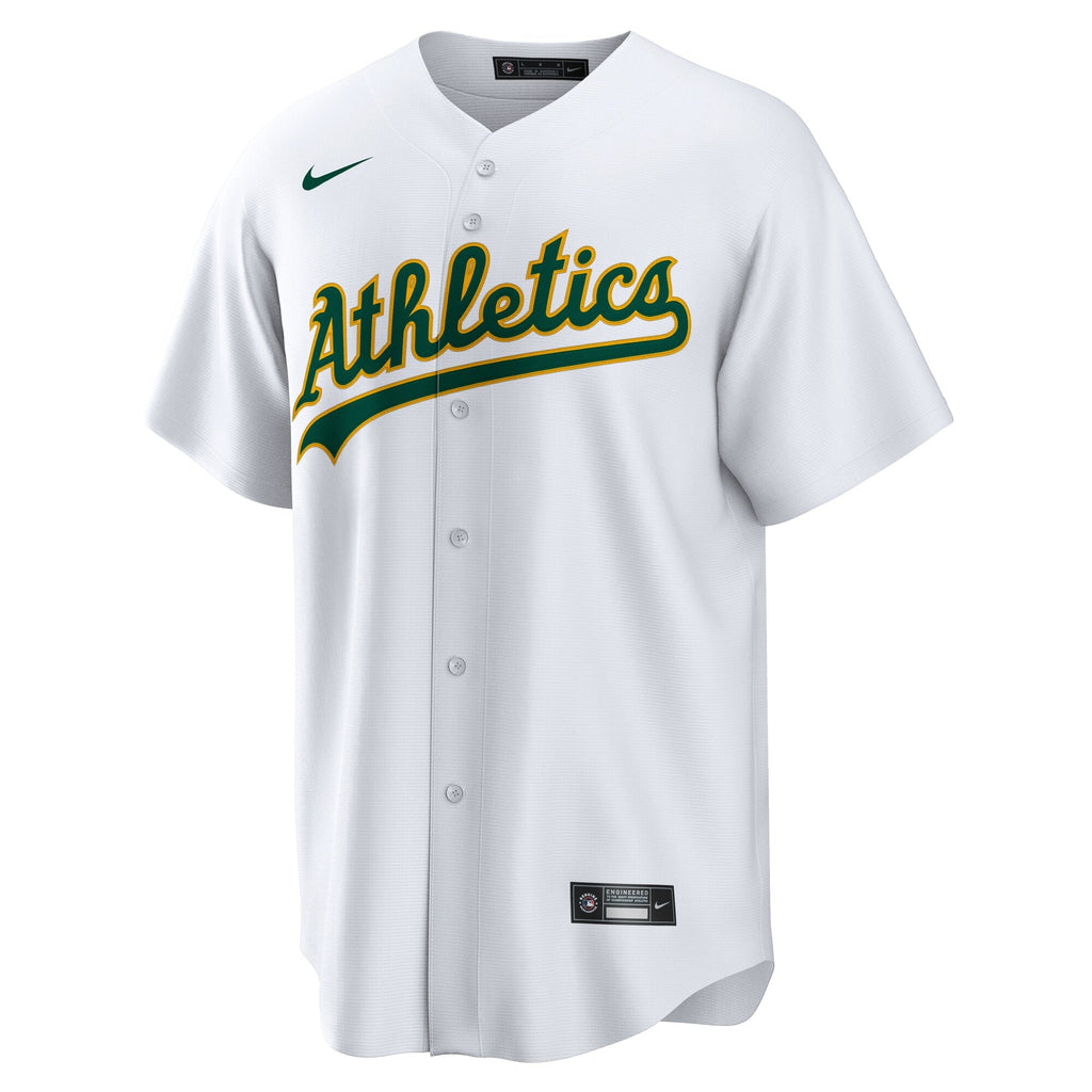 Athletics Shea Langeliers White Home Replica Baseball Jersey