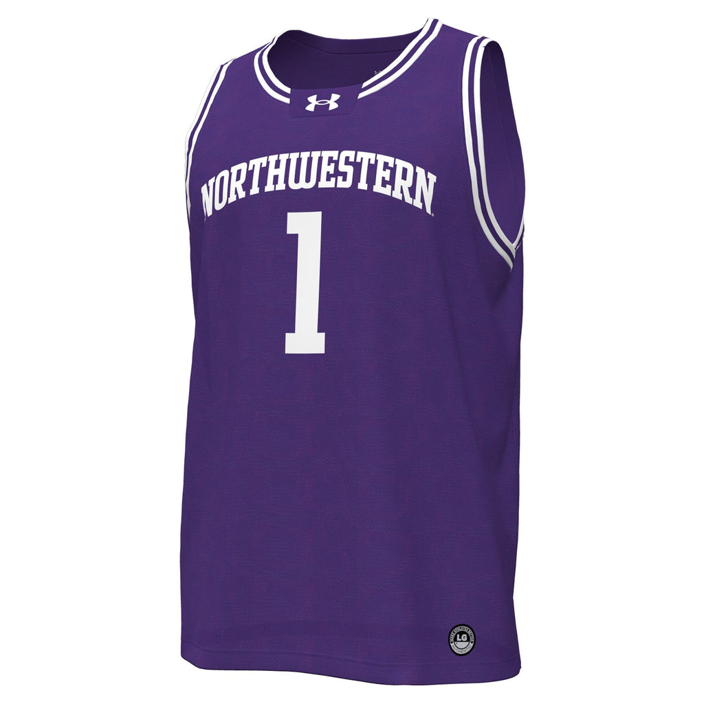 #1 Northwestern Wildcats Replica Basketball Jersey - Purple