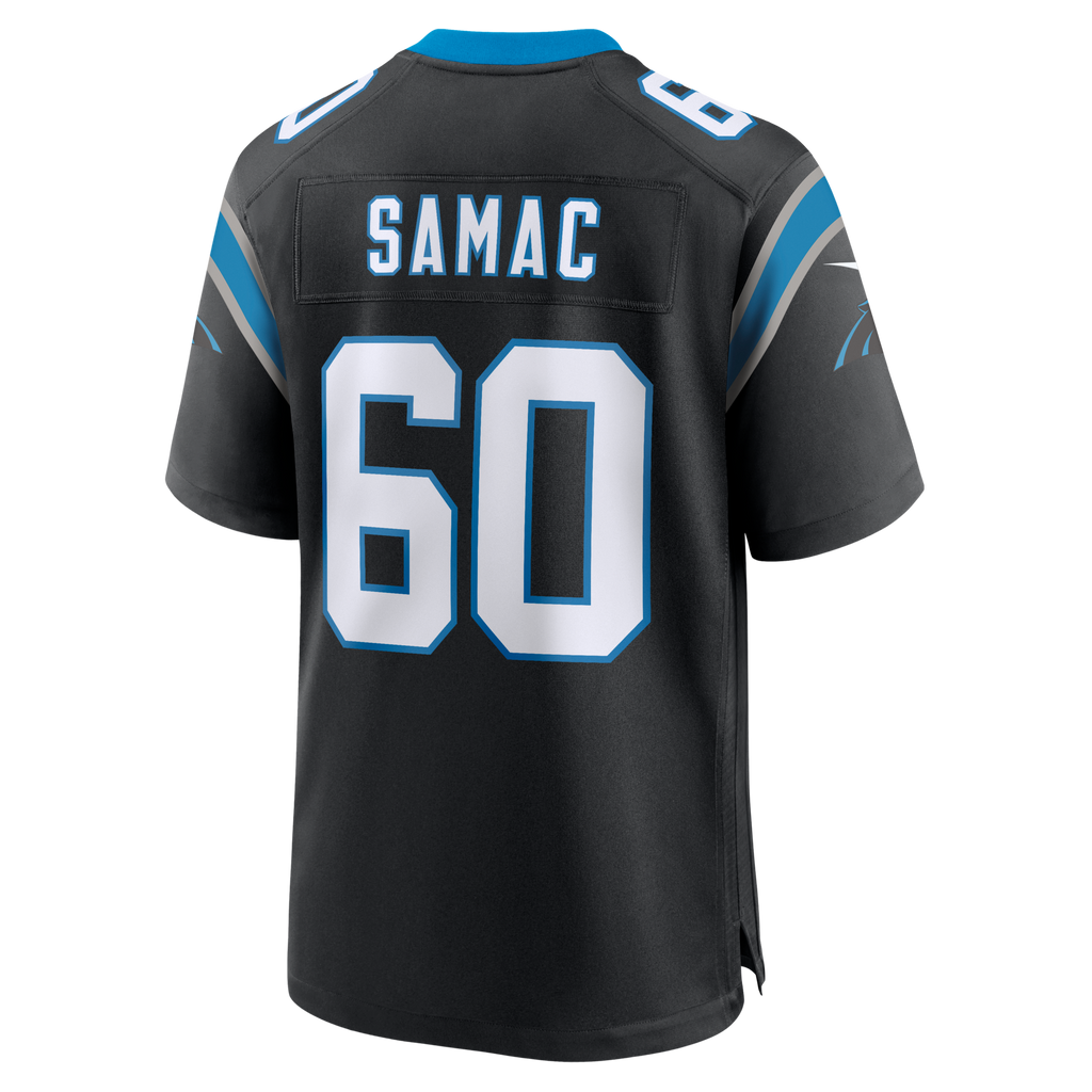 Carolina Panthers Nick Samac Black Team Game Football Jersey