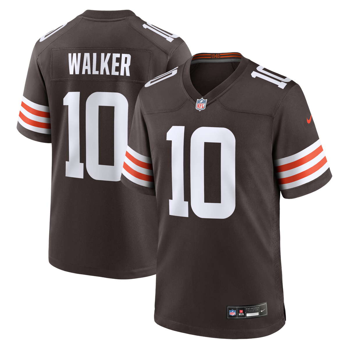 Cleveland Browns Phillip Walker Brown Team Game Football Jersey