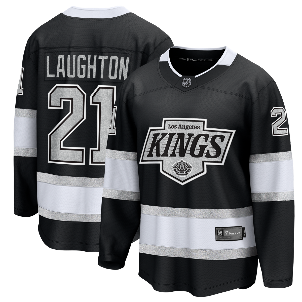 Los Angeles Kings Scott Laughton Black Home Breakaway Hockey Jersey