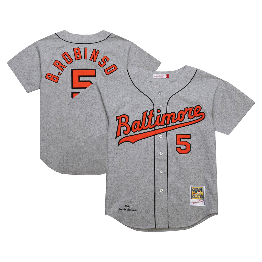 Baltimore Orioles Brooks Robinson Gray Cooperstown Collection 1966 Baseball Jersey