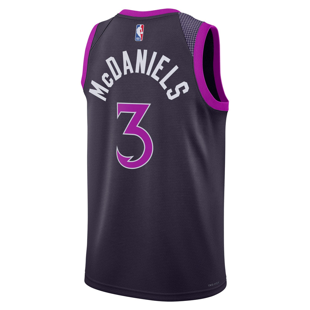 Minnesota Timberwolves 2025/26 City Edition Swingman Jersey - Black - Jaden McDaniels