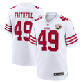 San Francisco 49ers The Faithful White 80th Anniversary Game Football Jersey
