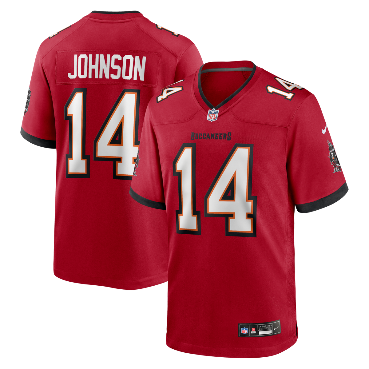 Tampa Bay Buccaneers Brad Johnson Red Game Retired Player Football Jersey