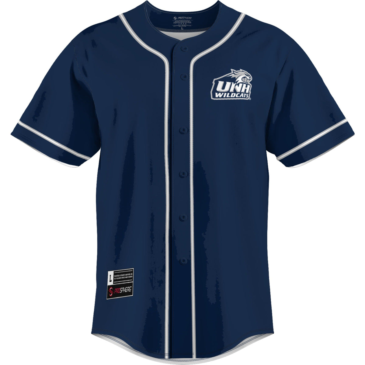 New Hampshire Wildcats Lightweight Baseball Jersey - Blue