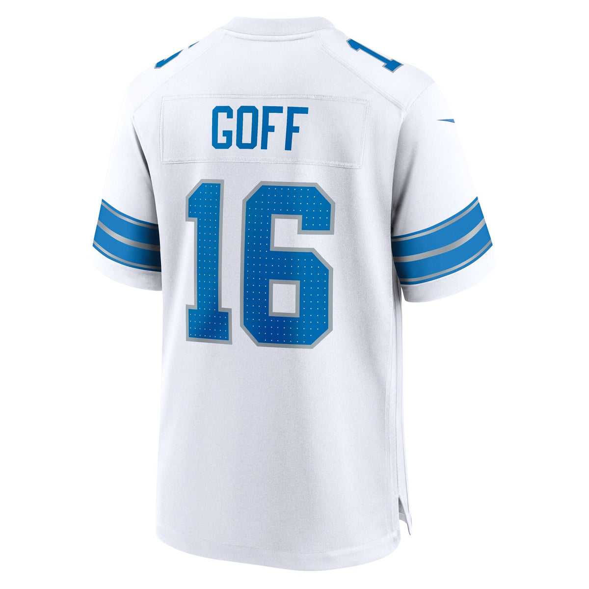 Detroit Lions Jared Goff White Game Football Jersey