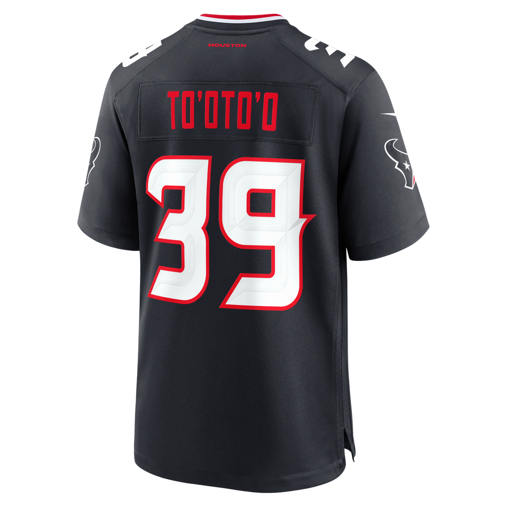 Houston Texans Henry To'oto'o Navy Team Game Football Jersey