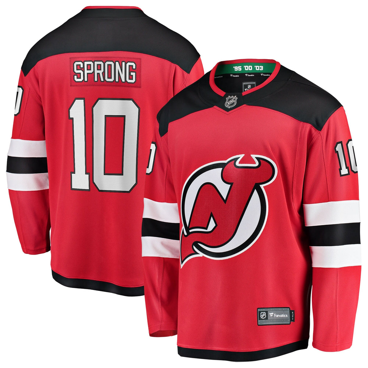 New Hockey Jersey Devils Daniel Sprong Red Home Breakaway Jersey