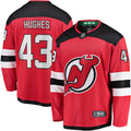 New Hockey Jersey Devils Luke Hughes Red Home Breakaway Player Jersey