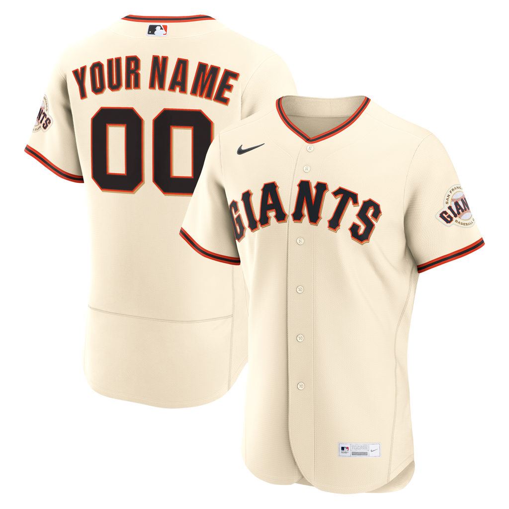 San Francisco Giants Cream Home Custom Baseball Jersey