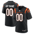 Cincinnati Bengals Black Game Custom Football Jersey