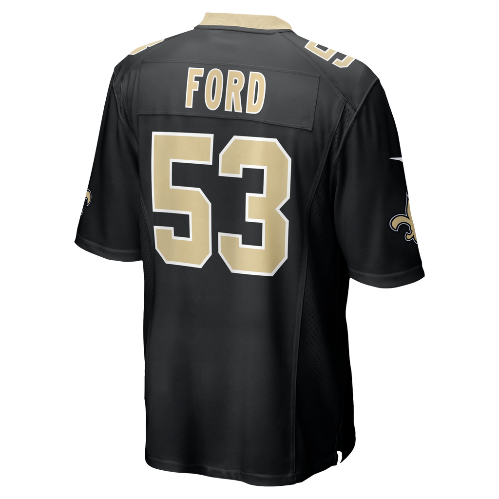 New Orleans Saints Jaylan Ford Black Game Football Jersey