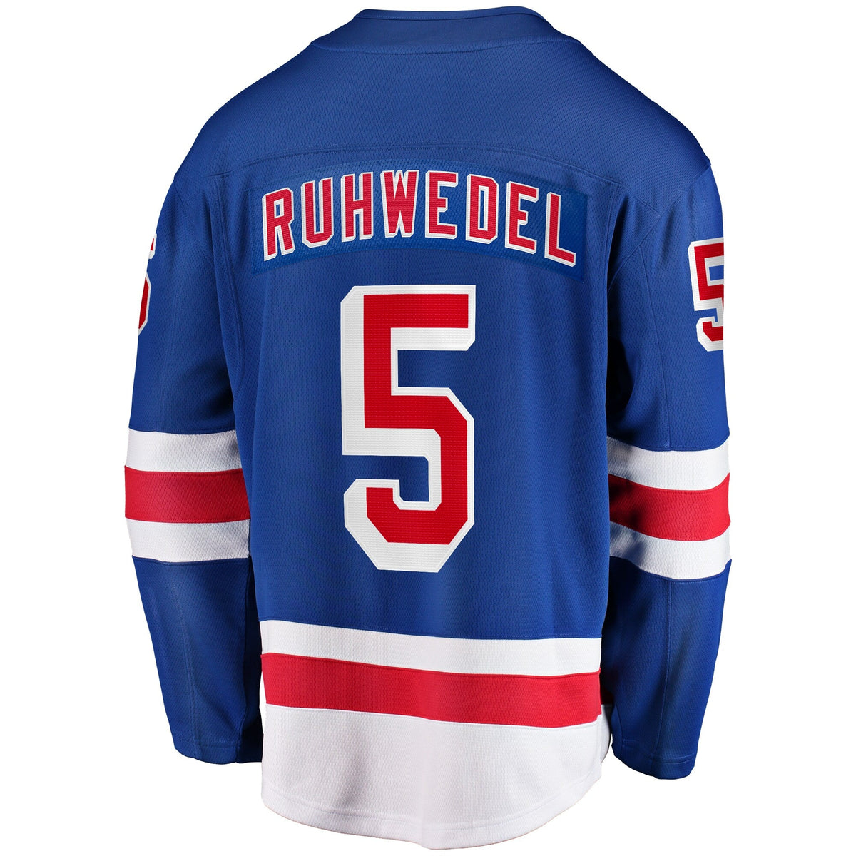 New York Rangers Chad Ruhwedel Blue Home Premier Breakaway Player Hockey Jersey