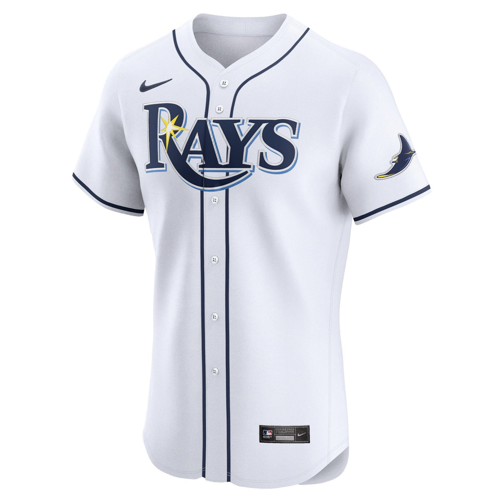Tampa Bay Rays Yandy Diaz White Home Elite Player Baseball Jersey