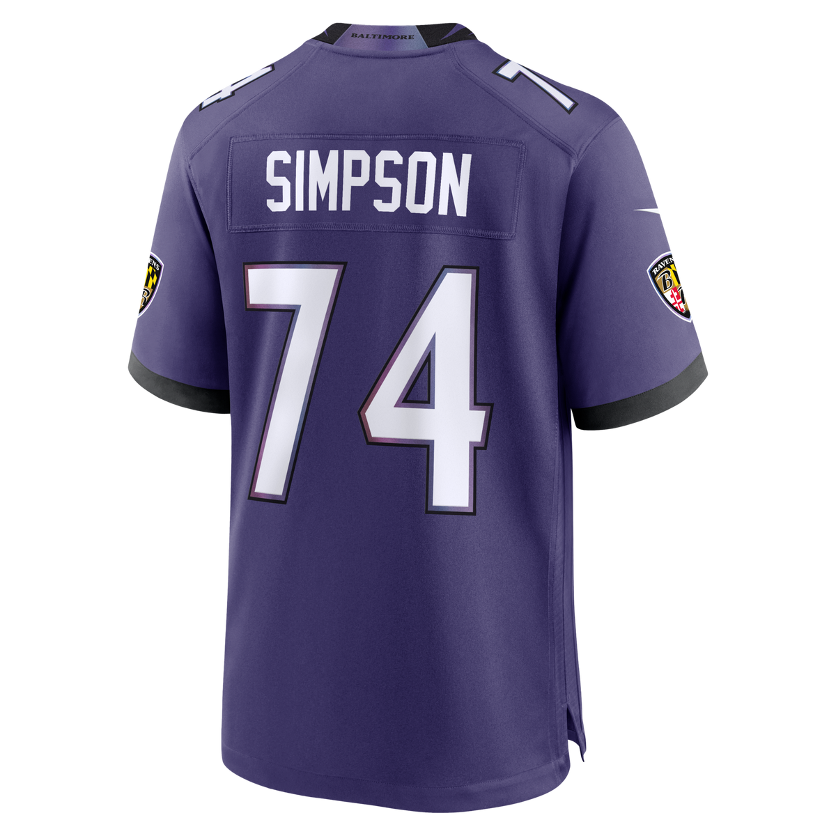 Baltimore Ravens John Simpson Purple Team Game Football Jersey