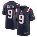 New England Patriots Kayshon Boutte Navy Game Football Jersey
