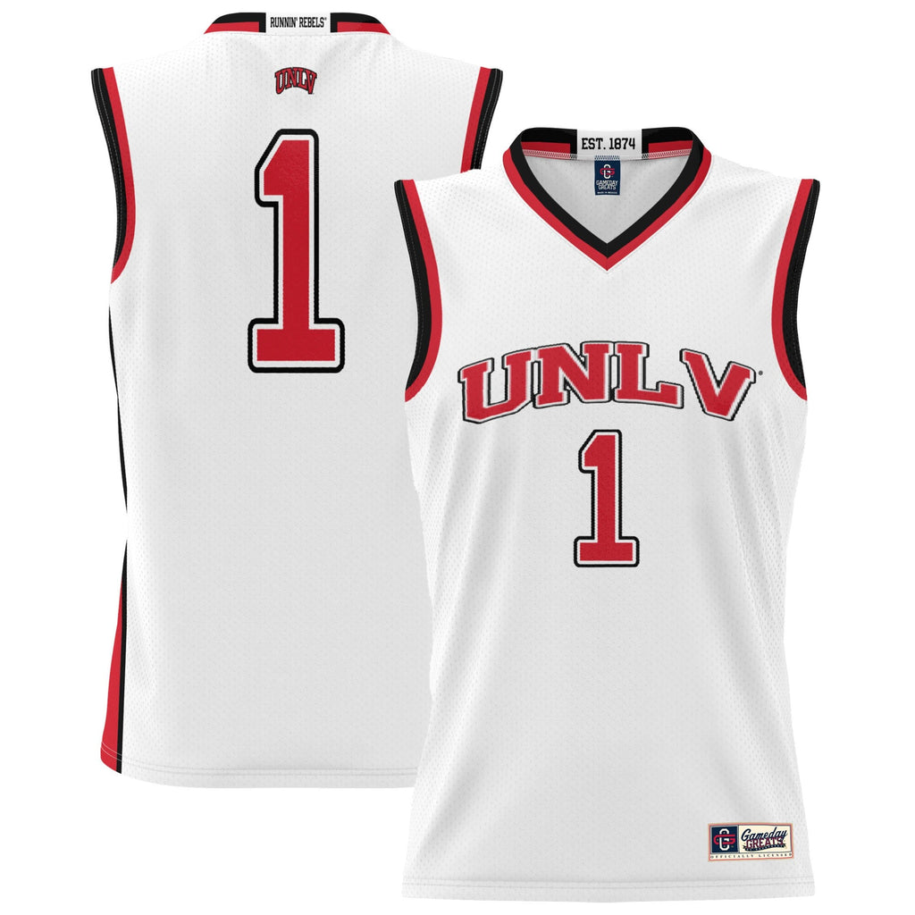 #1 UNLV Rebels Lightweight Basketball Jersey - White