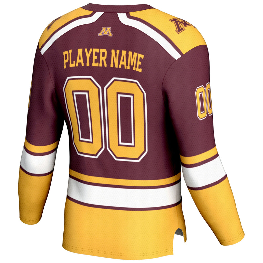 Minnesota Golden Gophers NIL Pick-A-Player Hockey Jersey - Maroon