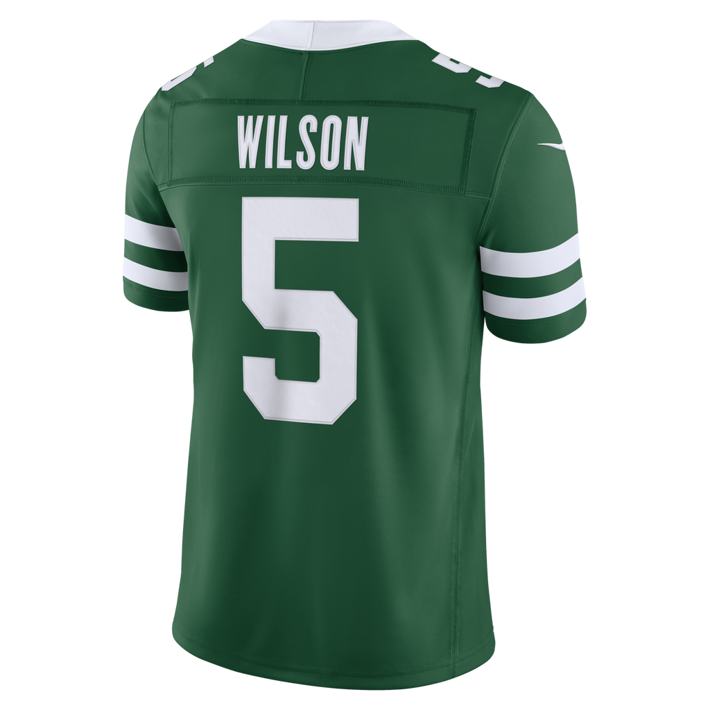 New York Jets Garrett Wilson Legacy Green Team Vapor F.U.S.E. Stitched Limited Football Jersey